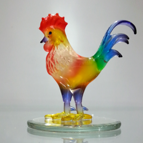 Glass Baron Sunrise Rooster Figurine - Ria's Hallmark & Jewelry Boutique